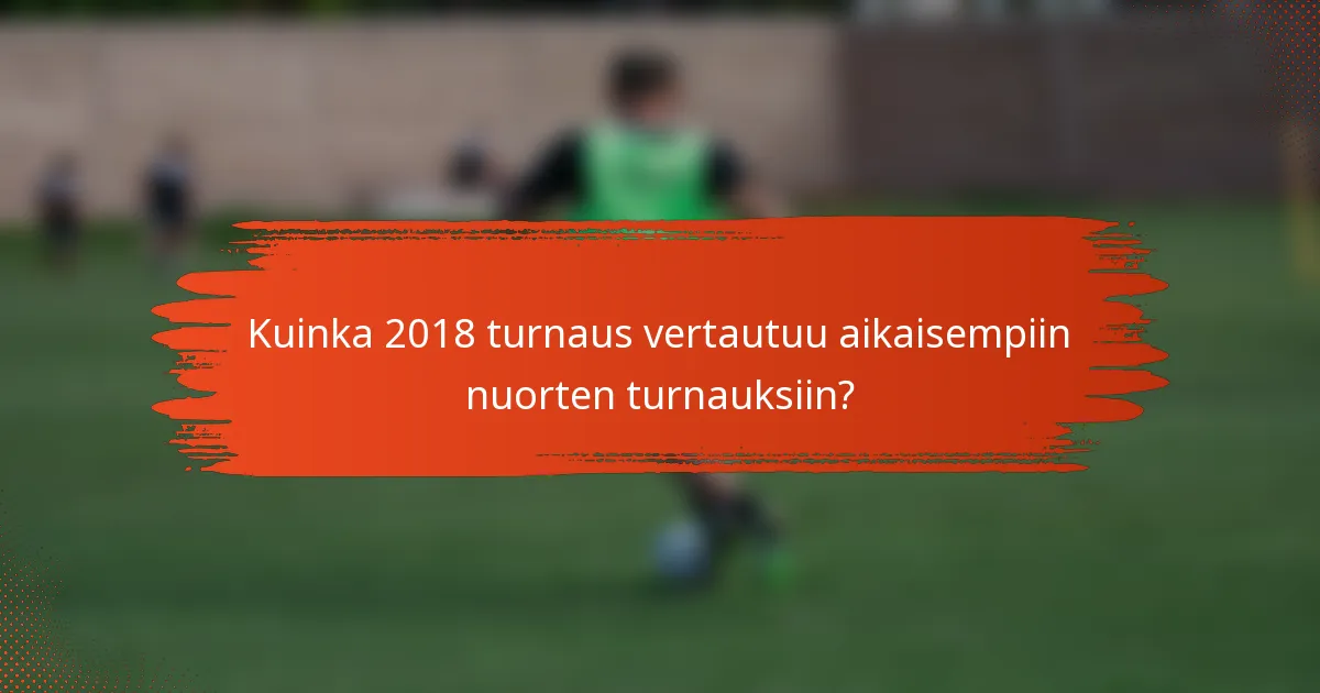Kuinka 2018 turnaus vertautuu aikaisempiin nuorten turnauksiin?